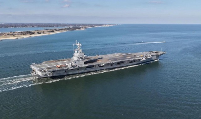 开云体育网址-美国“肯尼迪”号核动力航母完成首次海试